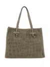 Marcella Club Crocodile-embossed Tote Bag