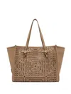 Marcella Club Cut-out Knotted Shoulder Bag In Neutral