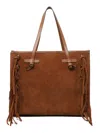 Marcella Club Fringe-detail Tote Bag In Brown