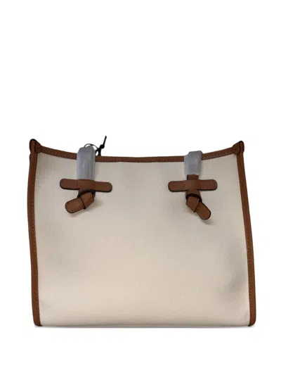 Marcella Club Knot-detail Tote Bag In Brown