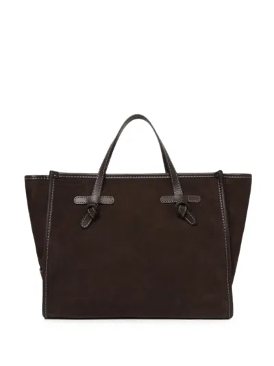 Marcella Club Knot-detail Tote Bag In Brown