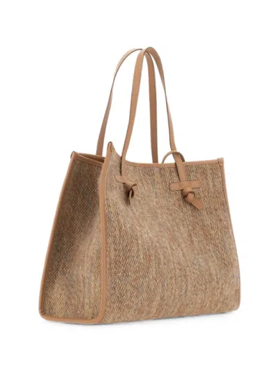 Marcella Club Large Marcella Bouclé-effect Shoulder Bag In Neutral
