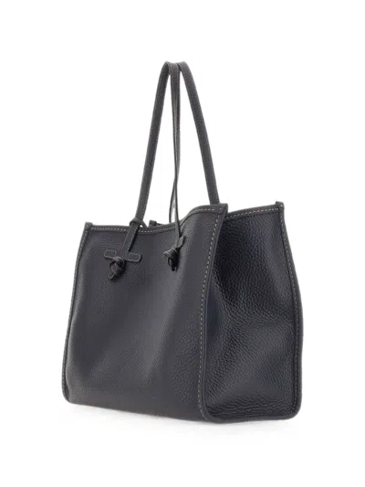 Marcella Club Large Marcella Pebbled Leather Shoulder Bag In Blue