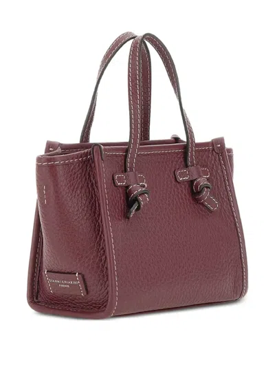 Marcella Club Logo-detail Leather Tote Bag In Red