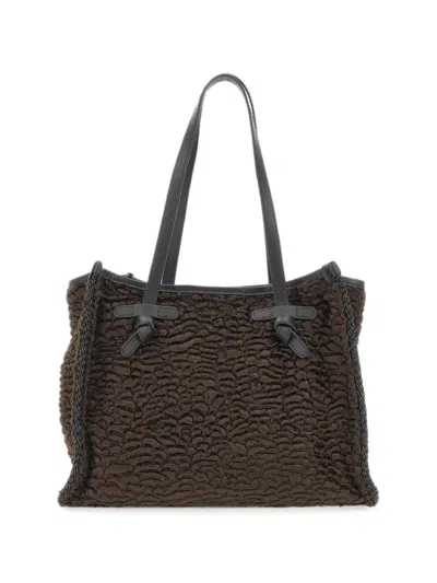 Marcella Club Marcella Animal-pattern Tote Bag In Brown
