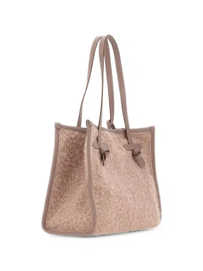 Marcella Club Marcella Bouclé-effect Shoulder Bag In Pink