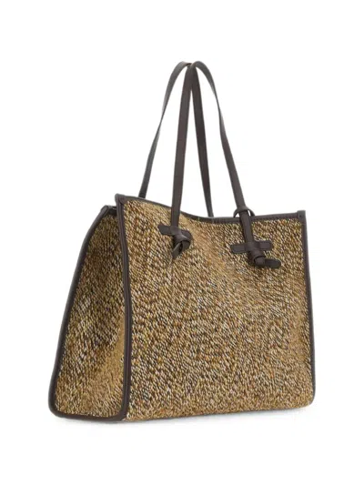 Marcella Club Marcella Bouclé-effect Tote Bag In Brown