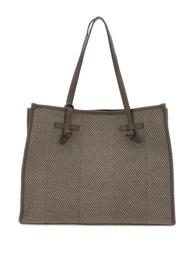 Marcella Club Marcella Herringbone-pattern Tote Bag
