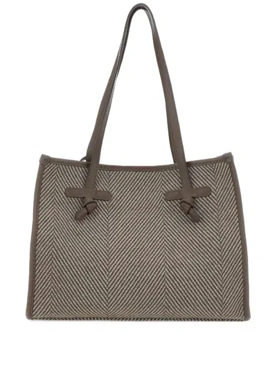 Marcella Club Marcella Herringbone-pattern Tote Bag