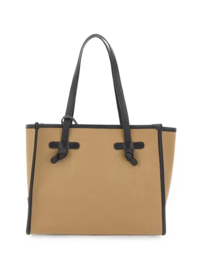 Marcella Club Marcella Leather-trim Shoulder Bag In Neutral
