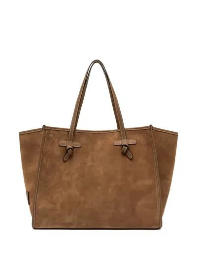 Marcella Club Marcella Suede Tote Bag In Brown