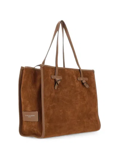 Marcella Club Marcella Suede Tote Bag In Brown