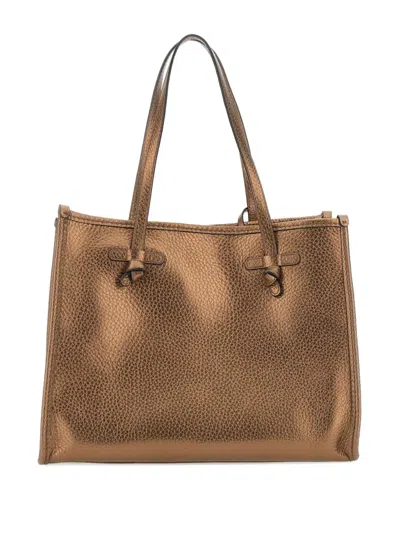 Marcella Club Metallic Leather Tote Bag