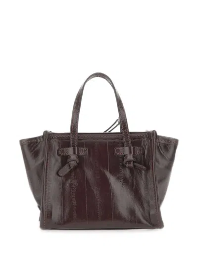 Marcella Club Small Miss Marcella Leather Tote Bag In Brown