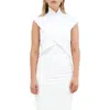 Marcella Colette Crop Back Zip Bolero In White