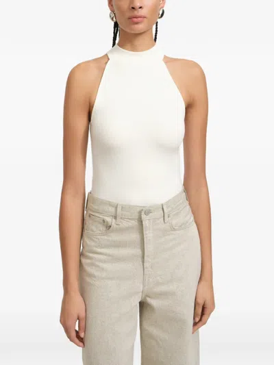 Marcella Doris Halterneck Bodysuit In Neutrals