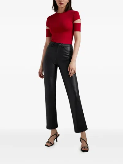 Marcella Esme 镂空细节t恤 In Red