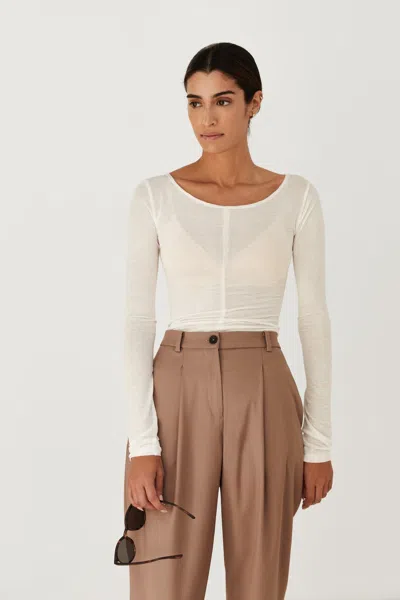 Marcella Eva Top In White