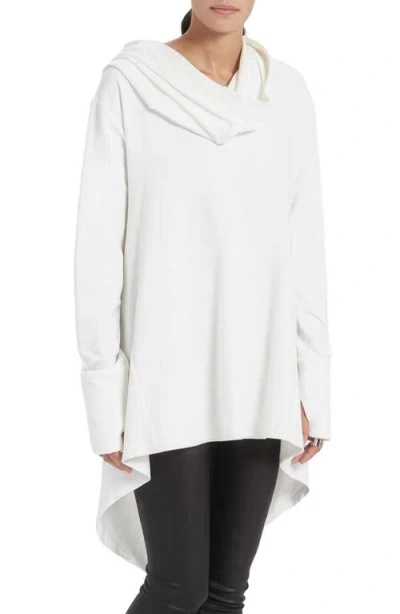 Marcella Firenze Oversize French Terry Hoodie In White
