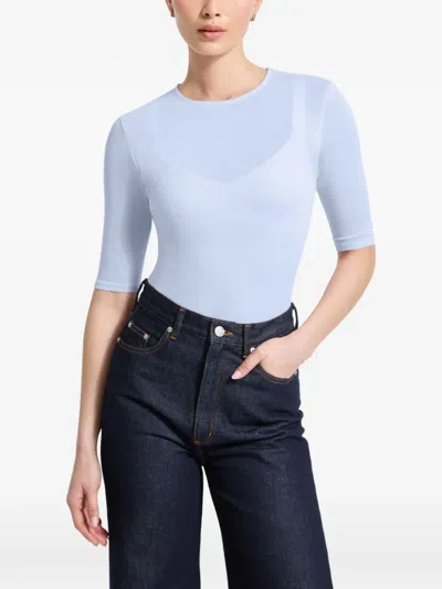 Marcella Frankie Sheer Top In Blue