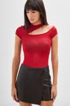 Marcella Gabi Cutout Top In Red