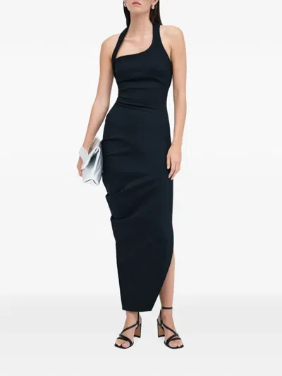 Marcella Gallery Asymmetric Dress In Black