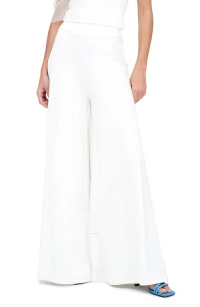 Marcella Georgia Ponte Wide Leg Pants In Off White