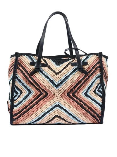 Marcella Gianni Chiarini Borsa Tessuto E Pelle In Nude