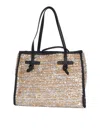 Marcella Gianni Chiarini Fabric And Leather Bag In Beige