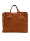 MARCELLA GIANNI CHIARINI LEATHER AND FABRIC BAG