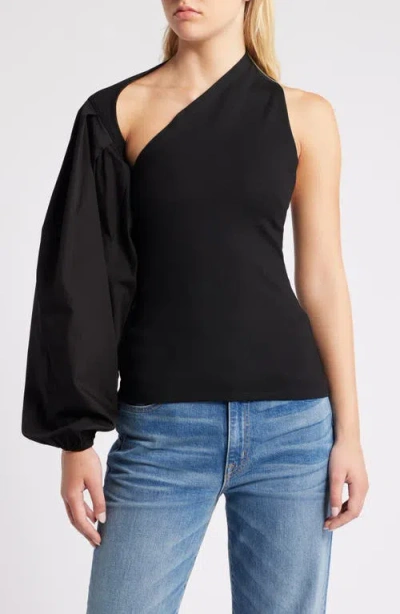 Marcella Grove One-shoulder Top In Black