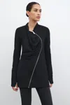 Marcella Harlem Sweatshirt Jacket In Black