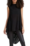 Marcella Ines Drape Sleeveless High-low Tunic Top