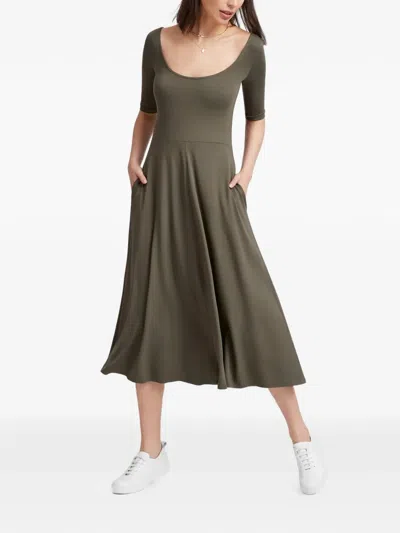 Marcella Innogen 大圆领中长连衣裙 In Green