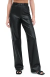 MARCELLA MARCELLA JULIEN HIGH WAIST FAUX LEATHER WIDE LEG PANTS