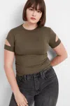 Marcella Kent Cutout Top In Gray