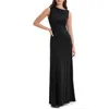 Marcella Laurel Sleeveless Stretch Jersey Gown In Black