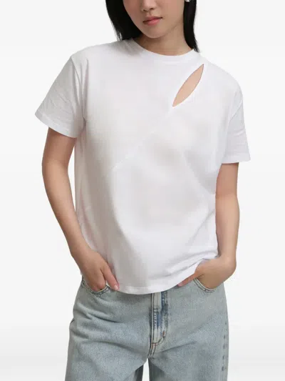 Marcella Leonie Cut-out T-shirt In White