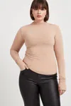 Marcella Liana Mock Turtleneck In Neutral