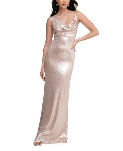 Marcella Liberty Metallic Gown In Stardust