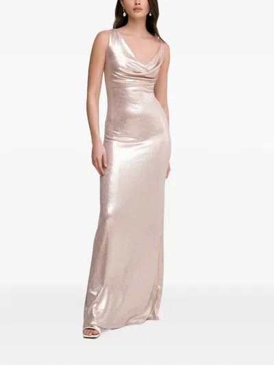 Marcella Liberty 大圆领超长连衣裙 In Neutral