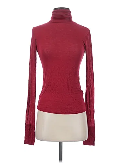Pre-owned Marcella Long Sleeve Turtleneck In Burgundy