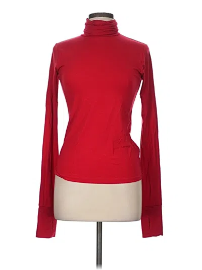 Marcella Long Sleeve Turtleneck In Red