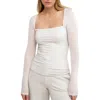 Marcella Lonnie Long Sleeve Top In Mist