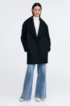 Marcella Mackenzie Wool Coat In Black