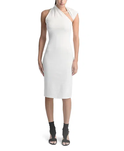 Marcella Manhattan Sleeveless Midi Dress In White