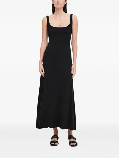 Marcella Margot Midi Dress In Black