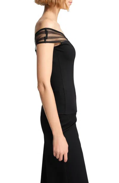 Marcella Marlis Off The Shoulder Top In Black