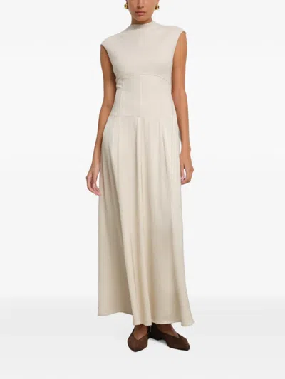 Marcella Maxi Haru Corset-style Dress In Neutrals