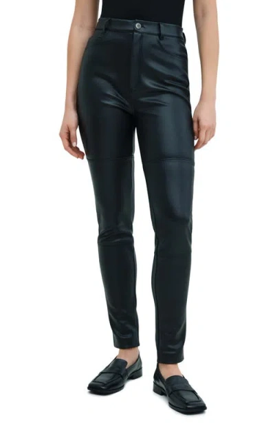 Marcella Mei Faux Leather Pants In Black